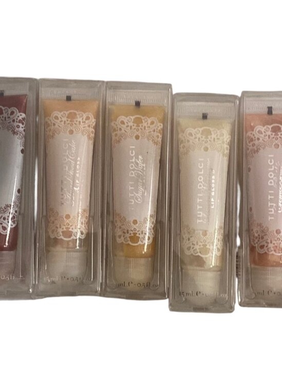 Tutti Dolci Lip Gloss Set Of 5 Flavors 15mL Each New Sealed Tubes Travel Size - Picture 1 of 6